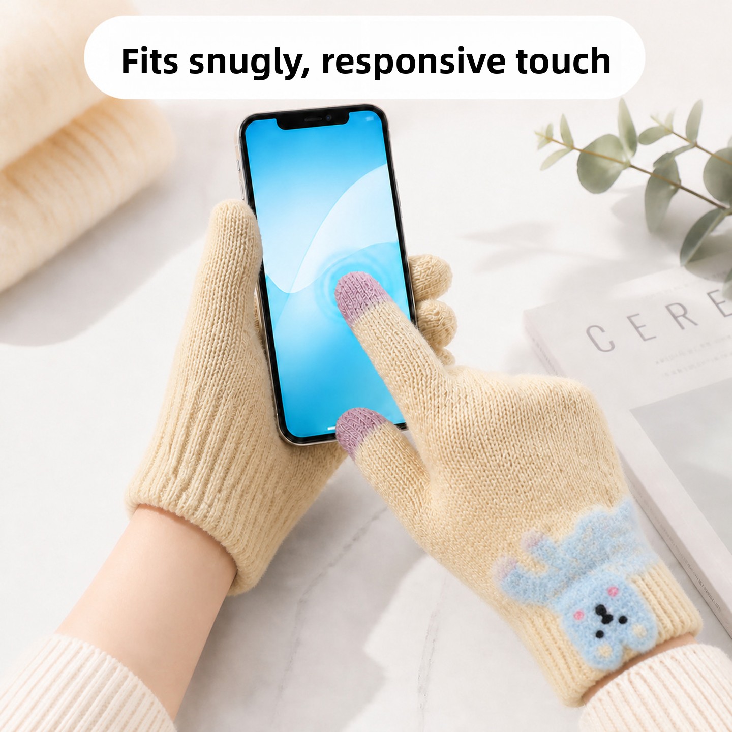 Cute Dachshund Touchscreen Plu - Wool Glove Lined 评论和价格
