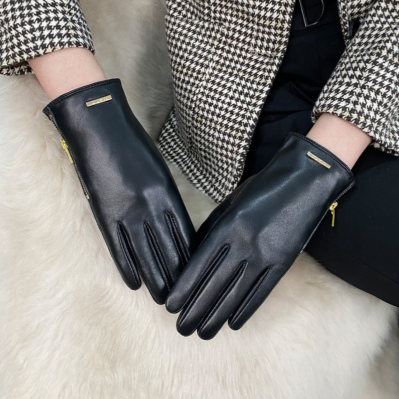 Women Fashion Slim Fit Top Lay - Leather Driving Glove 评论和价格